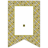 Bannière À Fanions Motif géométrique d'or, fête d'anniversaire modern (Premier drapeau)