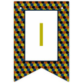 Bannière À Fanions Motif géométrique lumineux, fête d'anniversaire mo (Troisième drapeau)