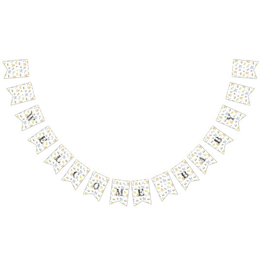 Bannière À Fanions Motif mignon de baby shower (Tout)