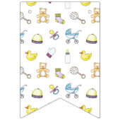 Bannière À Fanions Motif mignon de baby shower (Premier drapeau)
