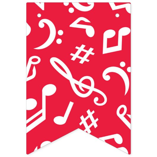 Bannière À Fanions Motif musical (Deuxième drapeau)