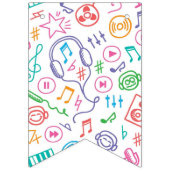 Bannière À Fanions Motif musical (Deuxième drapeau)