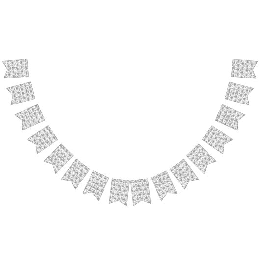 Bannière À Fanions motif noir et blanc avec un arrière - plan blanc (Tout)