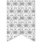 Bannière À Fanions motif noir et blanc avec un arrière - plan blanc (Premier drapeau)