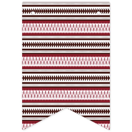 Bannière À Fanions motif rayé rouge et blanc (Deuxième drapeau)