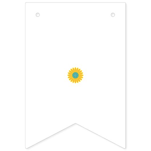Bannière À Fanions Motif tournesol | Conception florale en été (Deuxième drapeau)