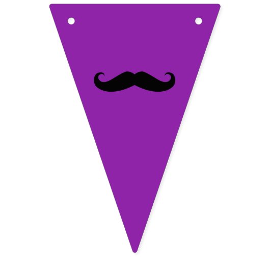 Bannière À Fanions Moustache (Deuxième drapeau)