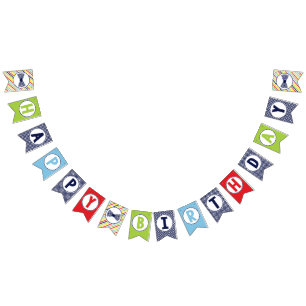 Bannière À Fanions Mr ONEderful Happy Birthday Banner   Bunting