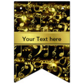 Bannière À Fanions musique, note, partitions, or, bannière, modèle, (Deuxième drapeau)