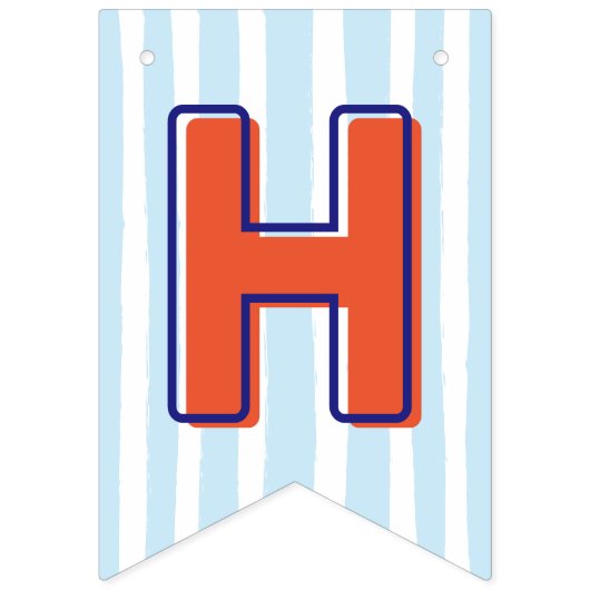 Bannière À Fanions Nautical Lobster Happy Birthday (Deuxième drapeau)