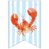 Bannière À Fanions Nautical Lobster Happy Birthday (Premier drapeau)