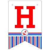 Bannière À Fanions Nautique Joyeux anniversaire 5e enfants âge lapsus (Premier drapeau)