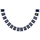 Bannière À Fanions Navy Blue Class Of 2026 Graduation Party (Tout)