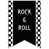 Bannière À Fanions Né à Rock & Roll Guitar Rocker Musician Party (Deuxième drapeau)