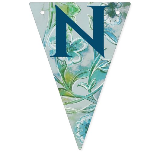 Bannière À Fanions Neige en été Art nouveau style Mariage (Troisième drapeau)