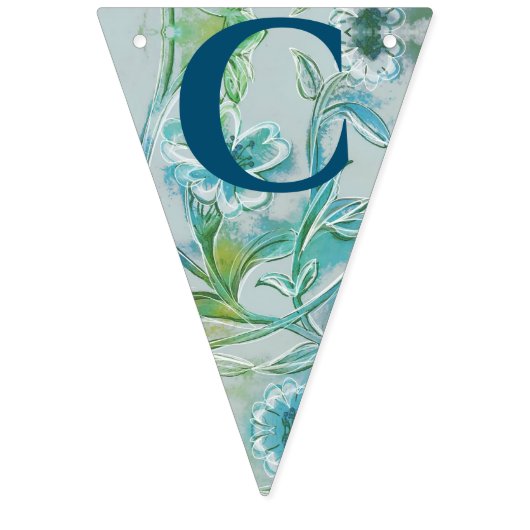 Bannière À Fanions Neige en été Art nouveau style Mariage (Premier drapeau)