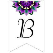 Bannière À Fanions Noce. Mandala violet (Deuxième drapeau)