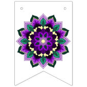 Bannière À Fanions Noce. Mandala violet (Premier drapeau)