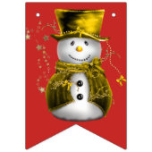 Bannière À Fanions Noël des motoneiges d'or (Premier drapeau)