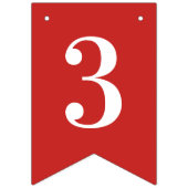 Bannière À Fanions Noël fait sur commande des TEXTES de (Troisième drapeau)