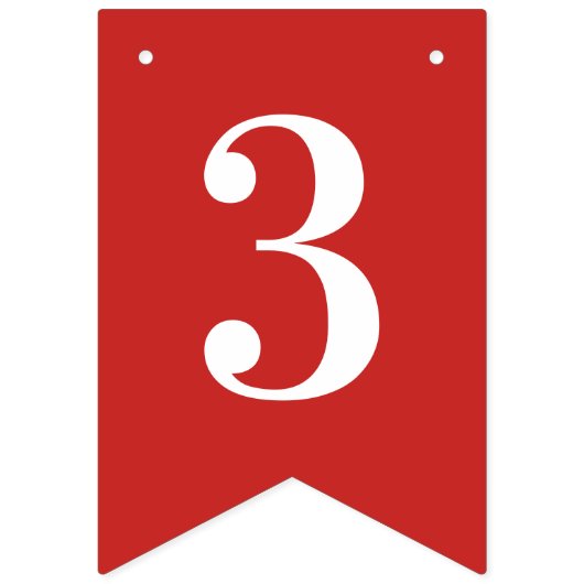 Bannière À Fanions Noël fait sur commande des TEXTES de (Troisième drapeau)