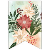 Bannière À Fanions Noël Poinsettia Splendor (Premier drapeau)