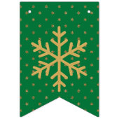 Bannière À Fanions Noël vert et or (Premier drapeau)