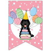 Bannière À Fanions Noir Cockapoo Cavapoo Chien fête d'anniversaire (Premier drapeau)