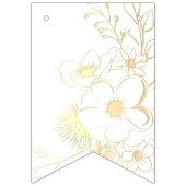 Bannière À Fanions Noir et blanc juste marié Mariage (Premier drapeau)