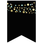 Bannière À Fanions noir Joyeux anniversaire drapeaux, lumières partie (Premier drapeau)