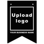 Bannière À Fanions Nom de l'entreprise et logo sur le porte-queue noi (Troisième drapeau)