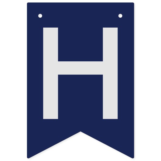 Bannière À Fanions NOM DU DIPLÔME Basket Bleu de la Marine (Premier drapeau)