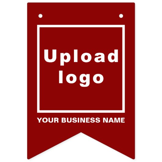 Bannière À Fanions Nom et logo de l'entreprise sur Red Swallowtail (Deuxième drapeau)