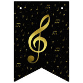 Bannière À Fanions notes de musique or (Premier drapeau)