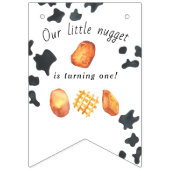 Bannière À Fanions Notre Petit Nugget devient un Anniversaire de enfa (Premier drapeau)