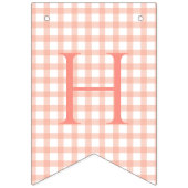 Bannière À Fanions Notre petite pêche douce est un bébé premier anniv (Deuxième drapeau)