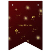 Bannière À Fanions nouvelle année heureuse (Troisième drapeau)