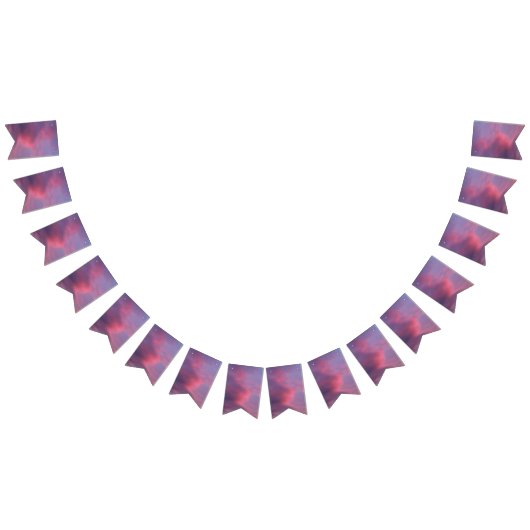 Bannière À Fanions Nuages roses bleus (Tout)