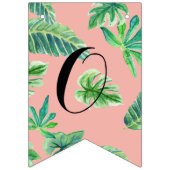 Bannière À Fanions Obtention du diplôme rose de feuille de (Deuxième drapeau)