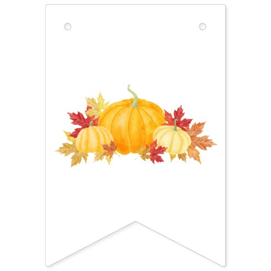 Bannière À Fanions Oh garçon Un petit Citrouille est en chemin aquare (Premier drapeau)