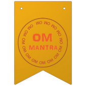 Bannière À Fanions OM MANTRA GOLD HINDUISM DIWALI Mariage Hindou (Deuxième drapeau)