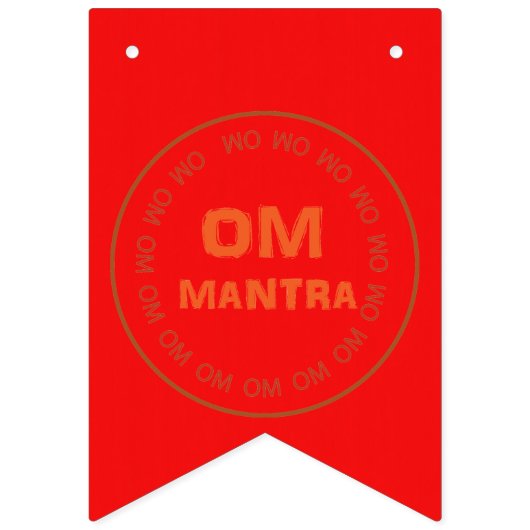 Bannière À Fanions OM MANTRA GOLD HINDUISM DIWALI Mariage Hindou (Premier drapeau)