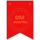 Bannière À Fanions OM MANTRA GOLD HINDUISM DIWALI Mariage Hindou (Troisième drapeau)