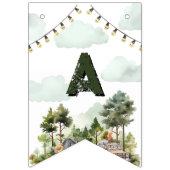 Bannière À Fanions One Happy Camper First Birthday  (Troisième drapeau)