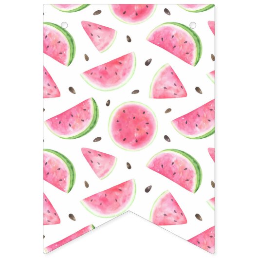 Bannière À Fanions One In A Melon 1er Birthday Watermelon Birthday (Premier drapeau)