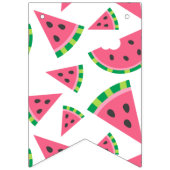 Bannière À Fanions One in a Melon Watermelon Baby Girl's 1st Birthday (Premier drapeau)