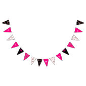 Bannière À Fanions Oodles of Poodles (Rose on Black) Party (Tout)