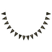 Bannière À Fanions Opossum dans un champ de Berry en noir (Tout)