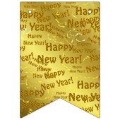 Bannière À Fanions or heureux new years text (Deuxième drapeau)