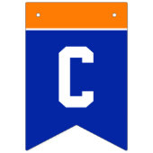 Bannière À Fanions Orange and Blue Félicitations Graduation (Premier drapeau)